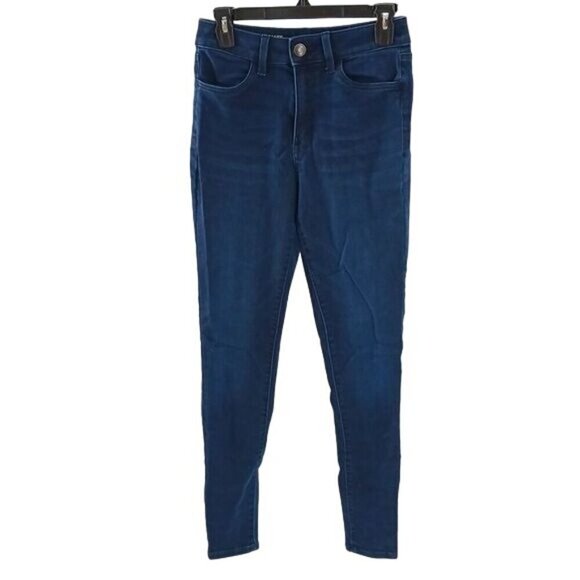 SO Super High Rise Jegging Jeans Womens 7 Blue Stretch Skinny Denim Pull On - Picture 1 of 6